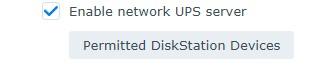 Synology settings to enable UPS Server
